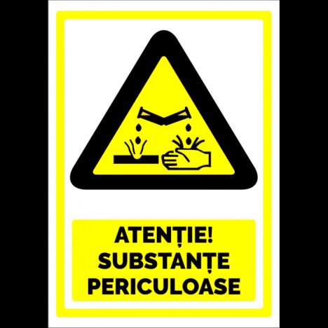 Indicator de securitate atentie substante periculoase